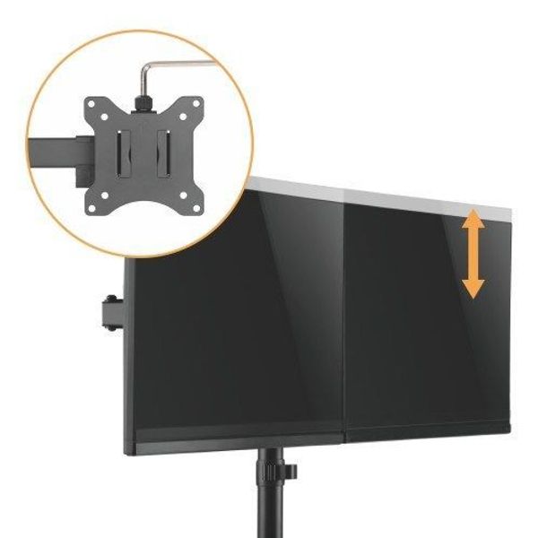 Cavus Dubbele Monitor Standaard voor 17 - 32 Inch Schermen tot 8 kg