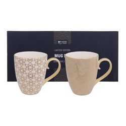 Tokyo Design Studio Ltd Edition Nippon Gold Mug Set 2pcs 8.5x10.2cm 380ml Dot & Stripe 