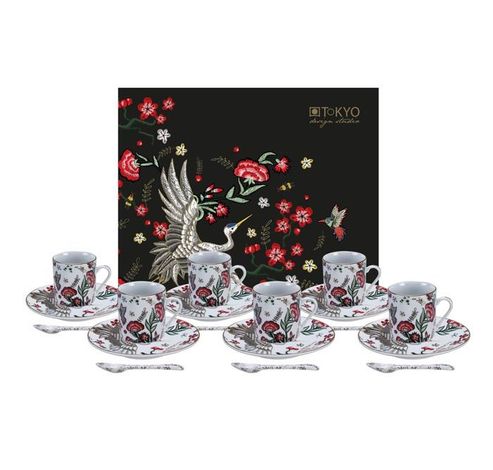 Mythical Crane Espresso Set 18pcs 16686 1/6  Tokyo Design Studio