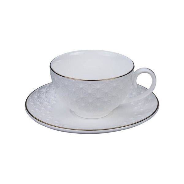 Nippon White Cappuccino Saucer, Star /6 