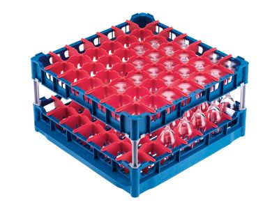 U 547  2-level glassware basket 7x7