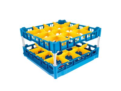 U 644-S Plastic Basket, 16 glasses 266mm