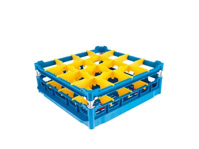 U 634-S Plastic Basket, 16 glasses 233mm