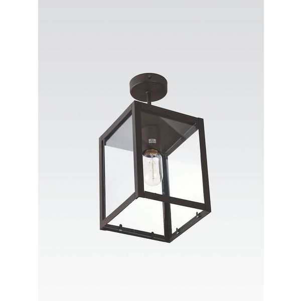 Marckdael QUADRO 3321-PL1 SMALL PLAFONIER GLAS ROEST 1*E27