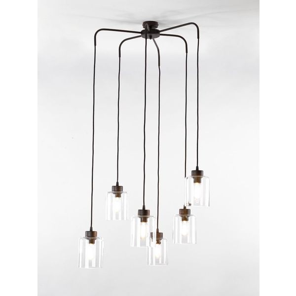 Marckdael NEW YORK CEILING LAMP 3393-PL6 RUST + TISSUE BLACK 6*E27