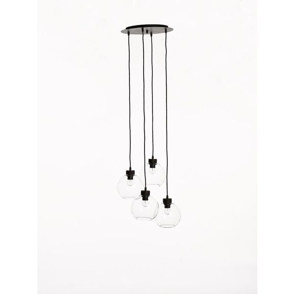 Marckdael SANTA MONICA CEILING LAMP 3425-S4 ROUND RUST + TISSUE BLACK 4*E