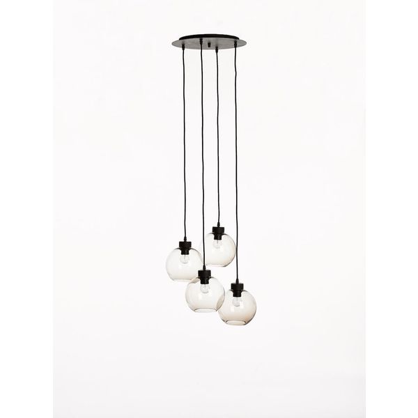 Marckdael SANTA MONICA CEILING LAMP 3425-S4 ROUND RUST + TISSUE BLACK 4*E