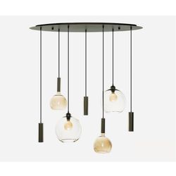 Marckdael LISBOA CEILINGLAMP 1012 SERIE BASE 120*35CM 2*E27 2*GLASS