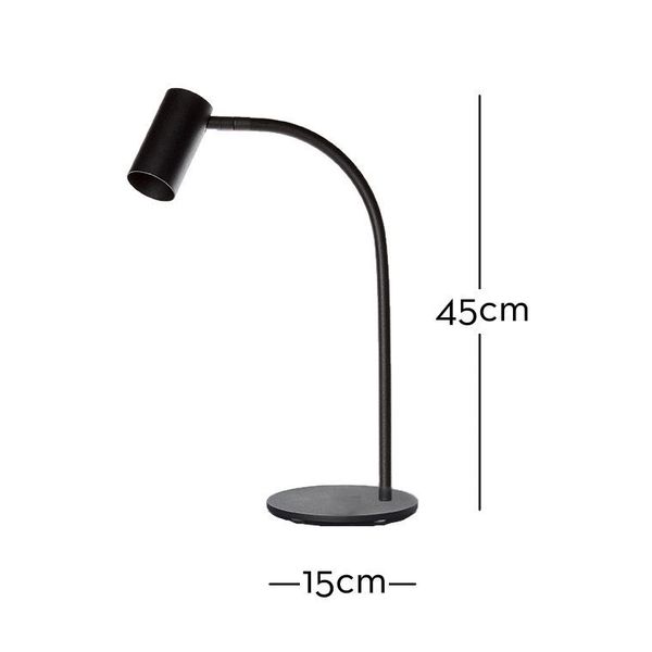 Marckdael TABLELAMP 1308-L1-GU10-NERO 1*GU10 DIMMABLE