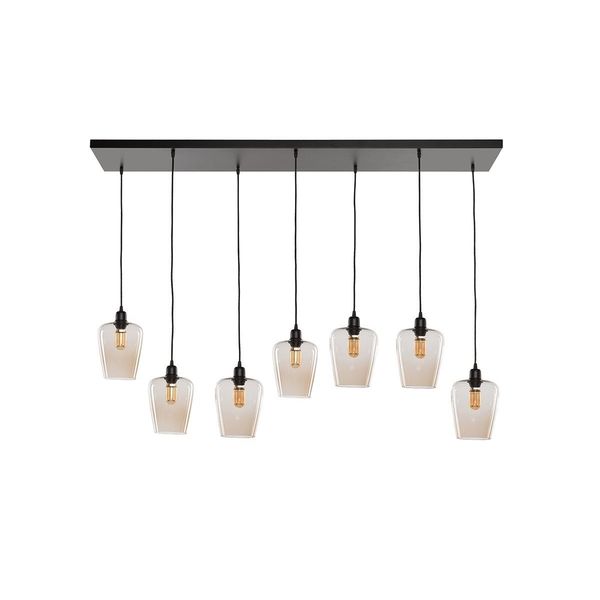 Marckdael CEILING LAMP 1588-PL7 RECTANGLE BLACK 7*E27 FOR GL