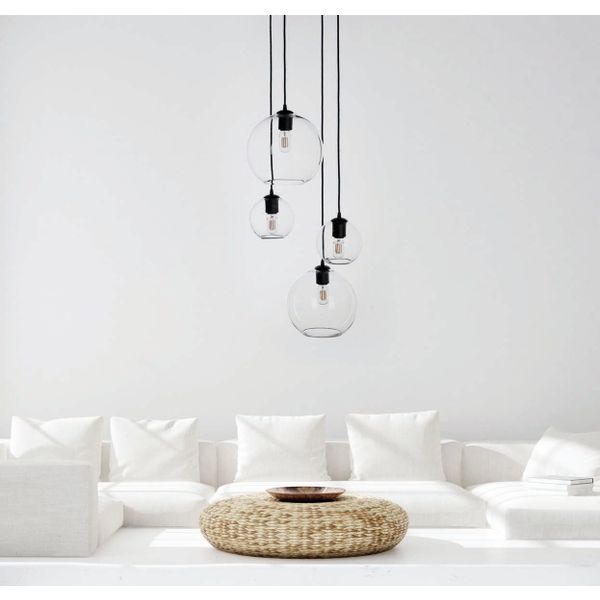 Marckdael CEILING LAMP 2606-PL4 35CM NERO FOR GLASS 4*E27