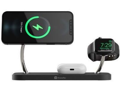 X-Mag 15W MagSafe 3 in 1 draadloos laadstation Apple zwart