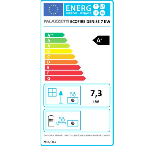 Denise hout zwart 7.4 kW  Palazzetti