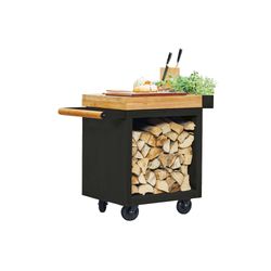 Ofyr Mise en Place Table BLACK PRO 65 Teakwood 