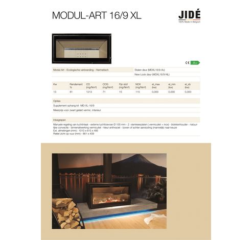 Modul-Art XL 16/9 New Look deur - Zonder ventilatie  Jide