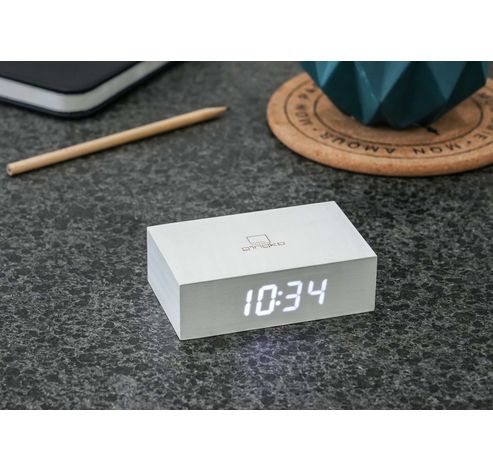 Flip Click clock natural White Birch  Gingko