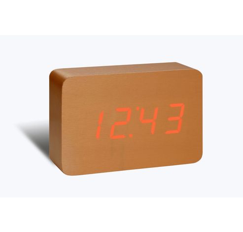 Brick Click Clock Copper / LED Red  Gingko