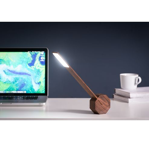 Octagon One Desk Lamp Walnut  Gingko