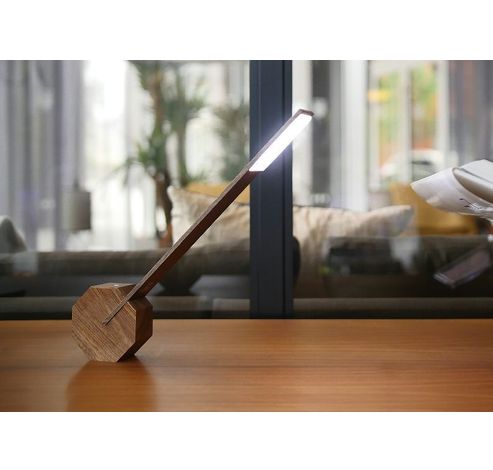 Octagon One Desk Lamp Walnut  Gingko