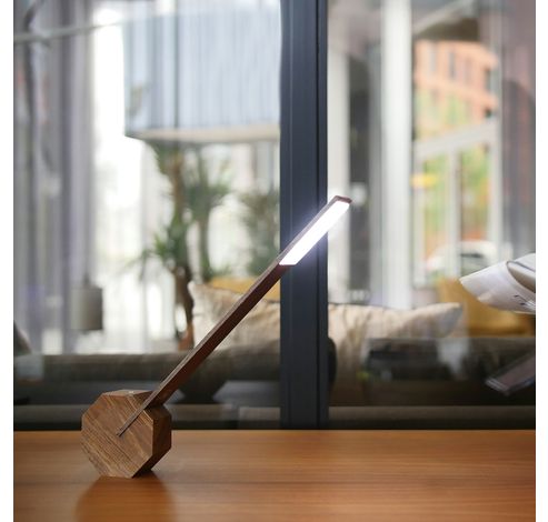 Octagon One Desk Lamp Walnut  Gingko