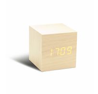 Cube click clock  Maple / Orange LED 