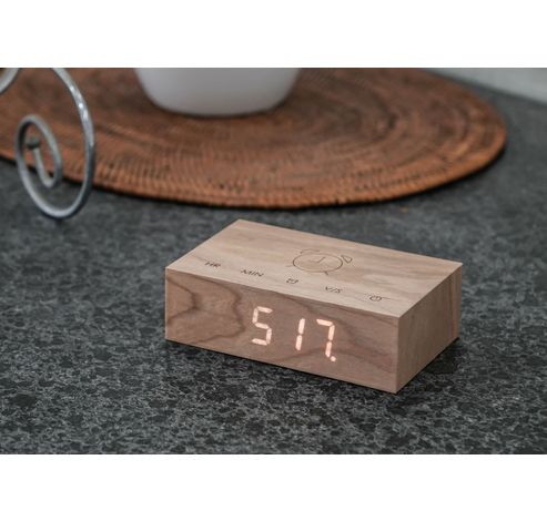 Flip Click clock natural cherry  Gingko