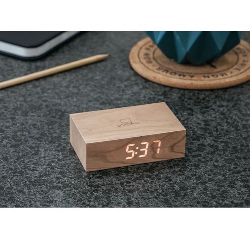 Flip Click clock natural cherry  Gingko