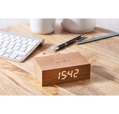 Flip Click clock natural cherry  Gingko