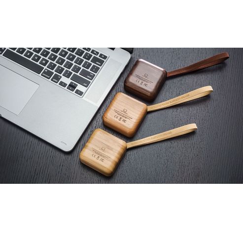 Mi Square Bluetooth Speaker natural walnut wood  Gingko