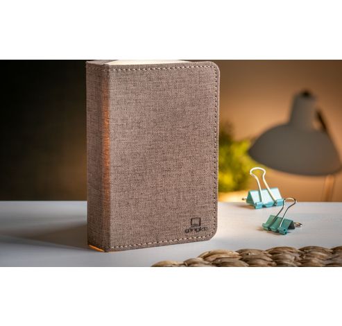 Mini Smart Book Light Linen Coffee Brown  Gingko