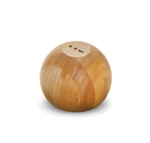 Tumbler Click Clock Natural Bamboo Wood  Gingko