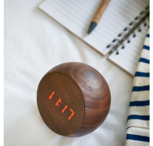 Tumbler Click Clock Natural Walnut Wood  Gingko