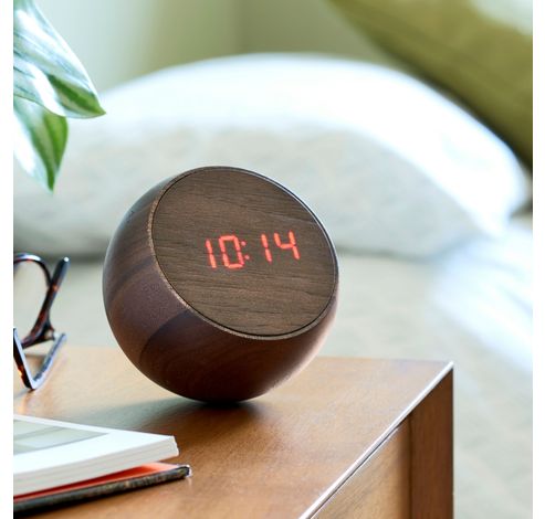 Tumbler Click Clock Natural Walnut Wood  Gingko