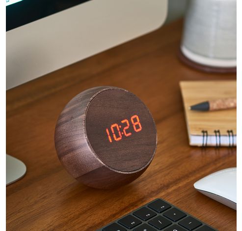 Tumbler Click Clock Natural Walnut Wood  Gingko