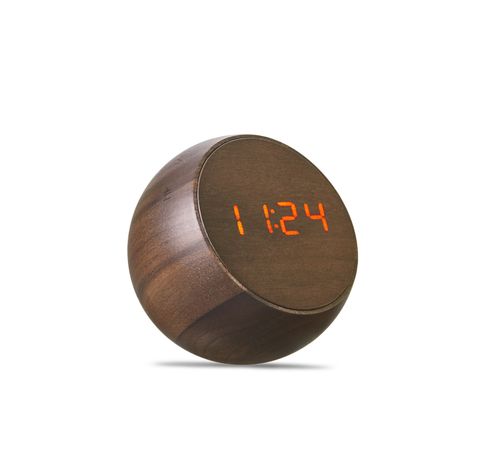 Tumbler Click Clock Natural Walnut Wood  Gingko