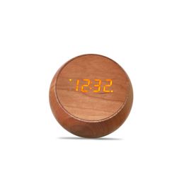 Gingko Tumbler Click Clock Natural Cherry Wood 