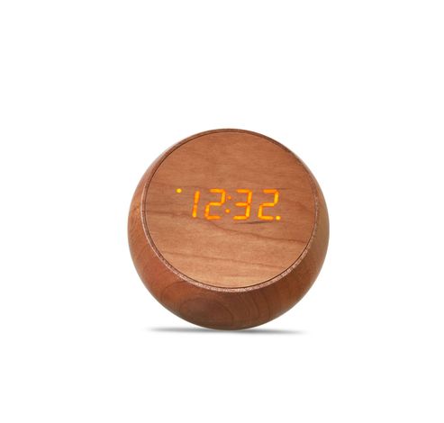 Tumbler Click Clock Natural Cherry Wood  Gingko