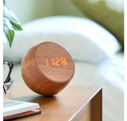 Tumbler Click Clock Natural Cherry Wood  Gingko