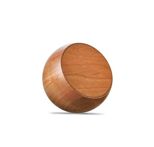 Tumbler Click Clock Natural Cherry Wood  Gingko