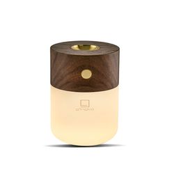 Gingko Smart Diffuser Lamp Natural walnut wood 