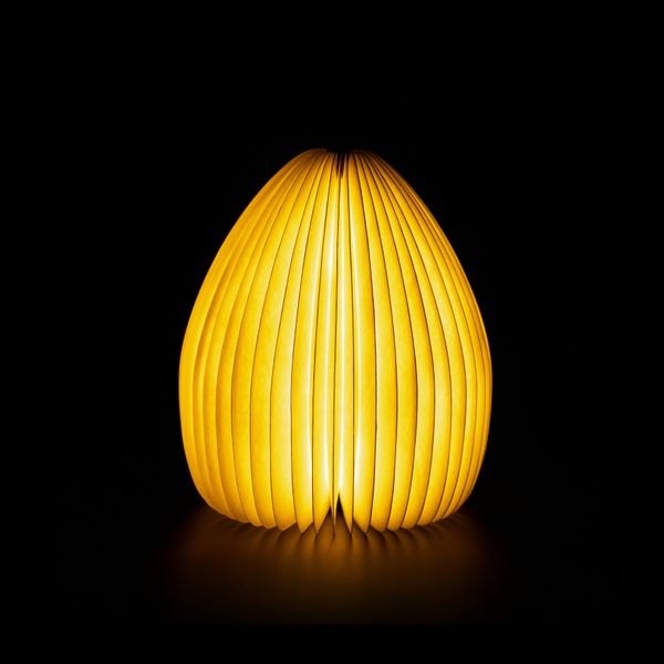 Smart Vase Light Natural walnut wood 