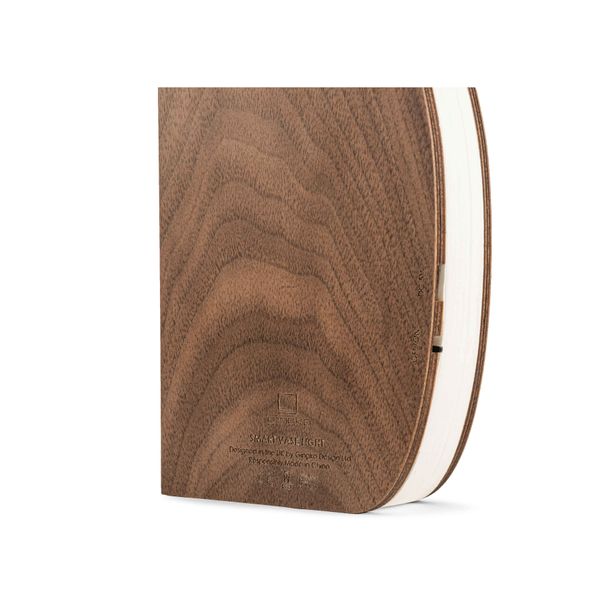 Smart Vase Light Natural walnut wood 