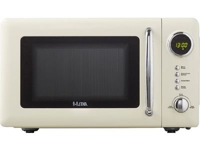 Four à micro-ondes rétro, 20 L, Commande électronique, Beige