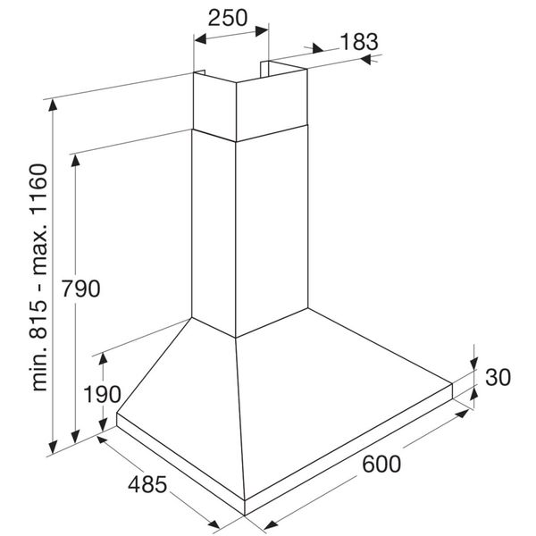 AP160RVS sans moteur 60cm 