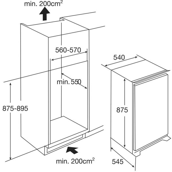 KKS4088 INB. RÉFRIGÉRATEUR 88CM 