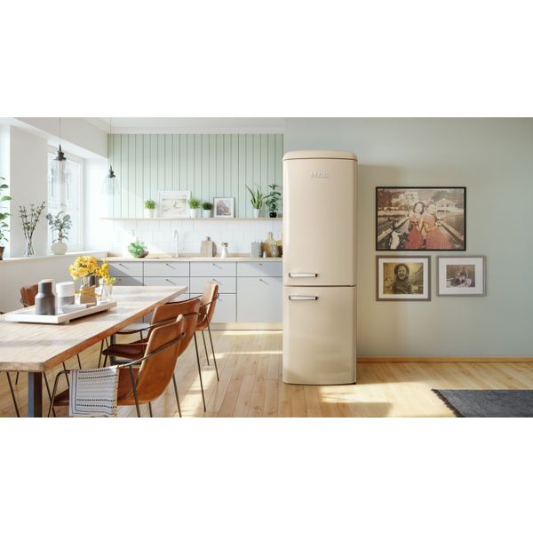 KVV793BEI Combinaison Réfrigérateur/Congélateur Retro (194cm) Beige 