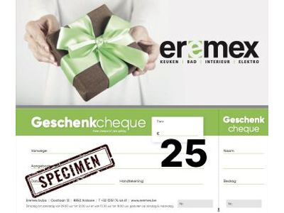 Eremex Cadeaubon van 25 euro