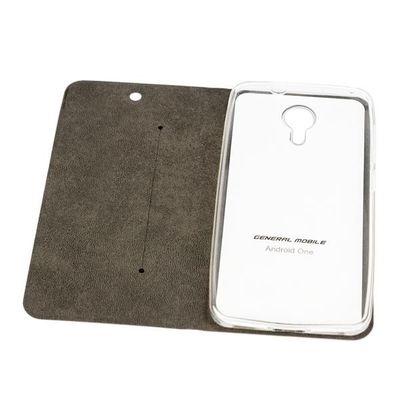 Android One GM5 Plus Folio Case Black 