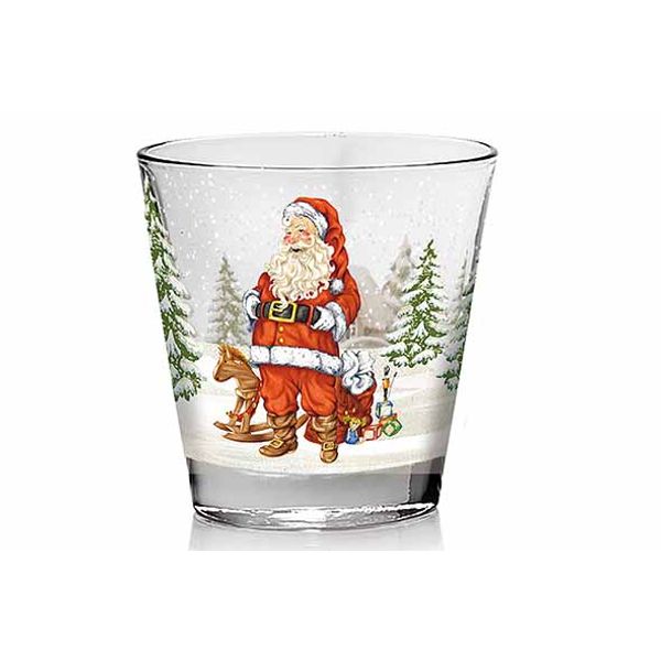 Winter Santa Claus Tumbler Fb 25cl Set3 D8,6xh8,7cm 