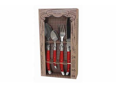 Rustic Bestekset 24pcs Rood 